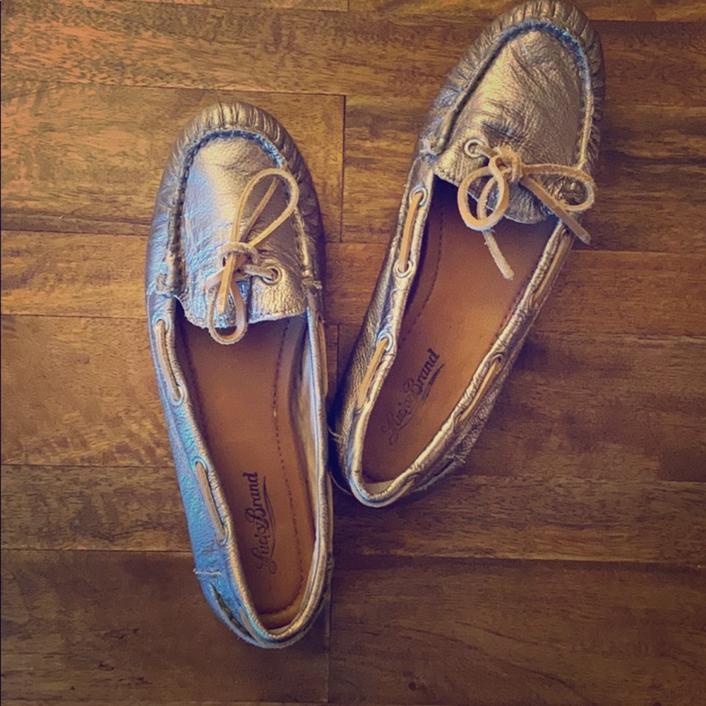 Lucky silver loafers size 6/6.5